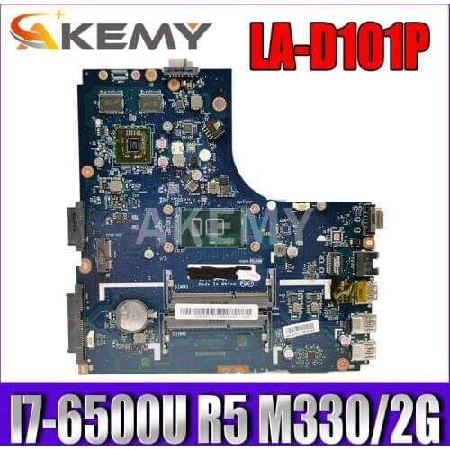 Akemy BIWB6/B7/E7/E8 LA-D101P for Lenovo notebook motherboard B41-80 TianYi 300-14ISK CPU I7-6500U GPU R5 M330/2G 100% test OK