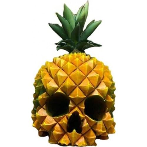 Pineapple Skull Halloween Creative Home Decoration Resin Ornaments Crafts Characteristic New Gift Garden Sculpture Statues