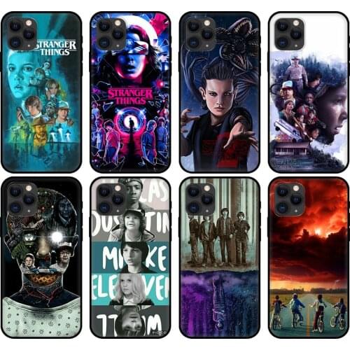 Black tpu case for iphone 5 5s se 6 6s 7 8 plus x 10 cover for iphone XR XS 11 pro MAX case Stranger Things Season 3