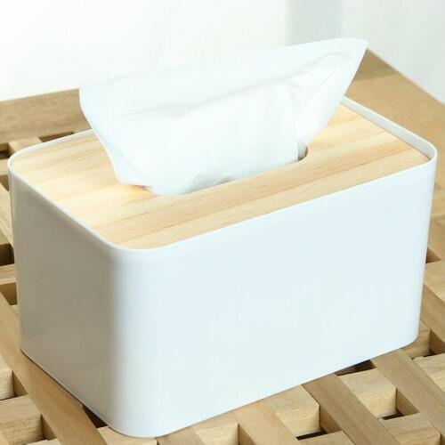 SAFEBET Wooden Tissue Box European Style Home Tissue Container Towel Napkin Tissue Holder Case for Office Home Decoration