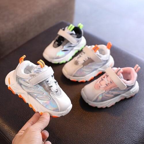 Baby Kids Sneakers for Girls New Spring Baby Fashion Sneakers Boys Girls Baby Toddler Fashion Baby Soft Bottom Shoes Sneakers H1