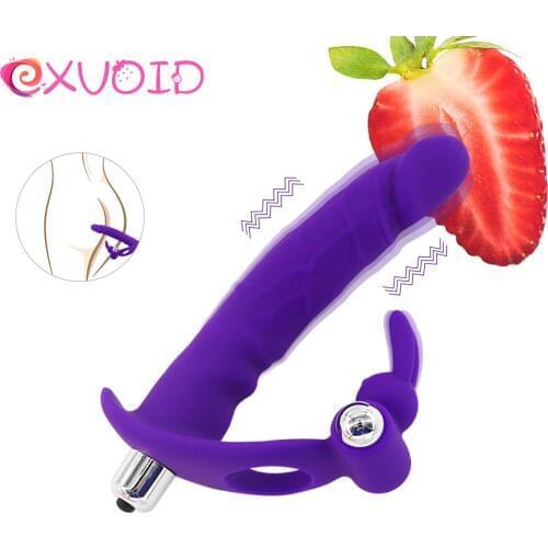 EXVOID Dildo Double Vibrator Sex Toys for Men Penis Vibrator Ring Prostate Massager Clitoris Stimulate Sex Shop Anal Plugs