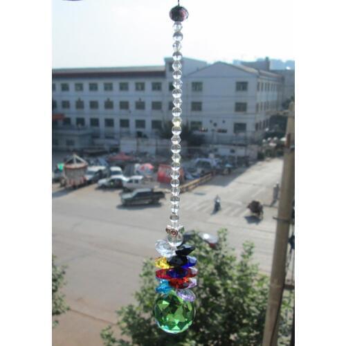 Garland Chakra Spectra Rainbows Maker Suncatcher Crystal Pendulum Lamp Prism Feng Shui Pendant 8.6'' M02151