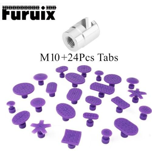 Car Aluminum Alloy Paint Dent Repair Tool Puller Head Adapter Screw Tips for Slide Hammer and Pulling Tab M10 Glue Tabs Tools