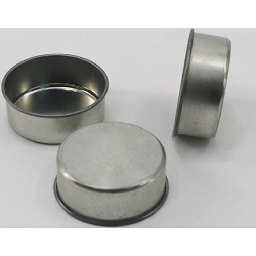 1Pc 4.31x1.5CM Round Metal Tealight Cup Holder Empty Case Candle Wax Container Bowl Mold DIY Jelly Gel Jars Making Accessories