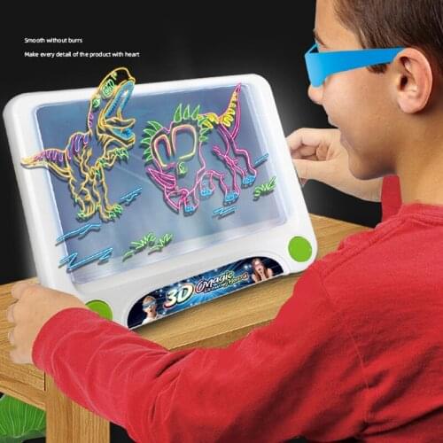 Kid Writing Board Painting Erasable LED Intelligent Light 3D Drawing Board Boy And Girl Graffiti Drawing Creative Drawing Board