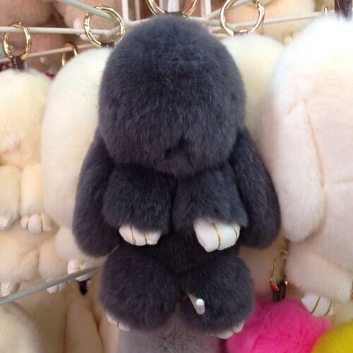Cute Car Keychains Accessories Lovers Rabbit Bags Hangings Female SImitate Bunny Fur Hairball Suit Rabbit Pendant Bunny Gifts