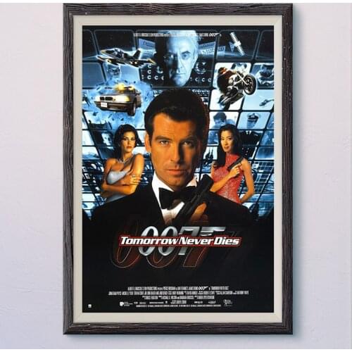 N557 TOMORROW NEVER DIES (2) Vintage Classic Movie Wall Silk Cloth HD Poster Art Home Decoration Gift