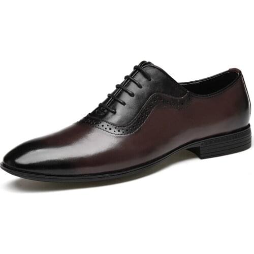 Mens Shoes Brogue Fashion Breathable Formal Non Slip Hard-Wearing Low-top Strappy Classic Comfortable British Style