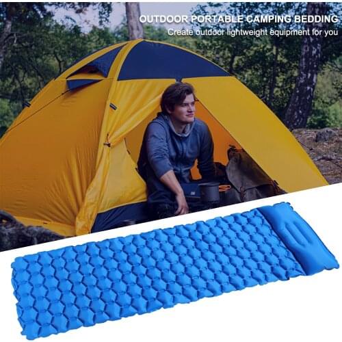 Camping Sleeping Pad Inflatable Air Mattresses Outdoor Beach Cushion Furniture Bed Ultralight Cushion Pillow Hiking Trekking Mat