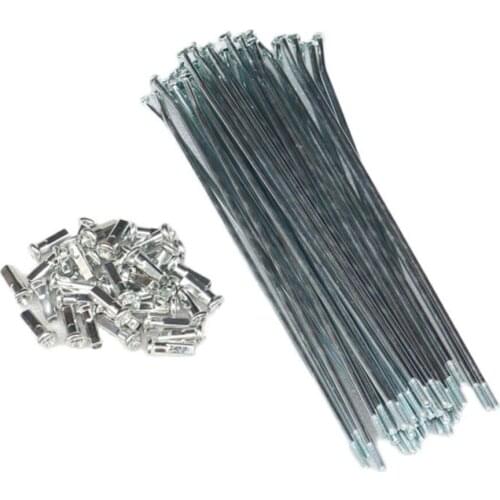 8G 205mm 36 Pcs Wheel Steel Spokes Nipples for Pit Bike Enduro Spokes Steel Wire Cap Hat for CRF KTM KXF YZF WR BSE