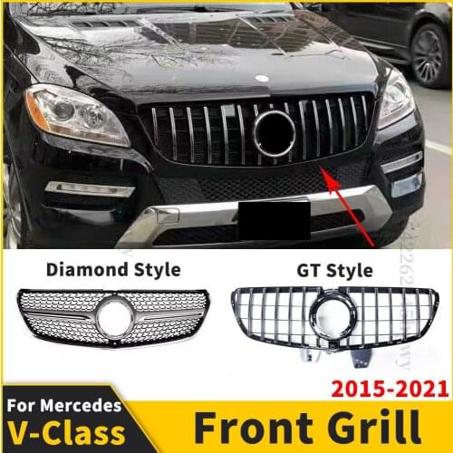 Front Grille Racing Grill Bumper Grill Sport Mesh Body Kit Tuning For Mercedes Benz V-Class W447 2016 2018 2019 2020 2015-2021