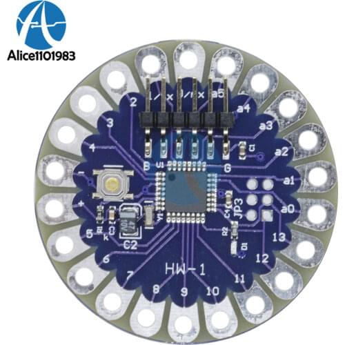 LilyPad 328 ATmega328P Microcontroller Board Main Board Module For Arduino Compatible With IDE ICSP TX/RX/AREF/Six PWM