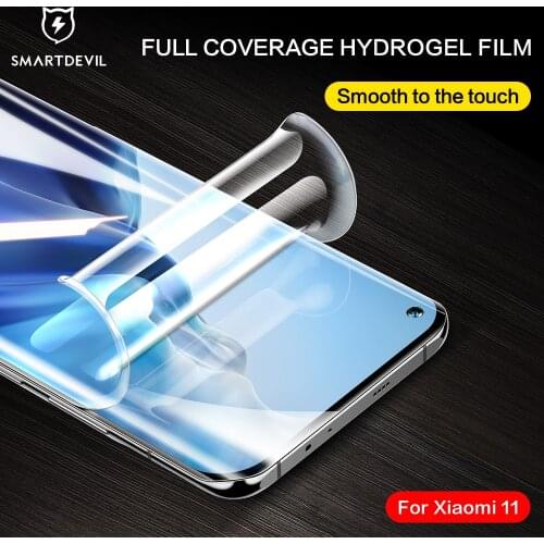 SmartDevil Screen Protector For Xiaomi 11 Mi 11 Hydrogel Film Curved Full Screen Full Coverage HD Clear Soft Film