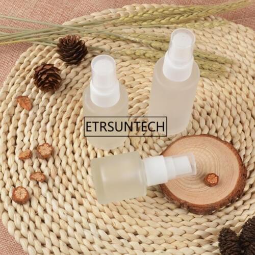 20ml 30ml 40ml glass spray bottle Transparent Frosting refillable Mist spray perfume bottle empty cosmetic container F1273