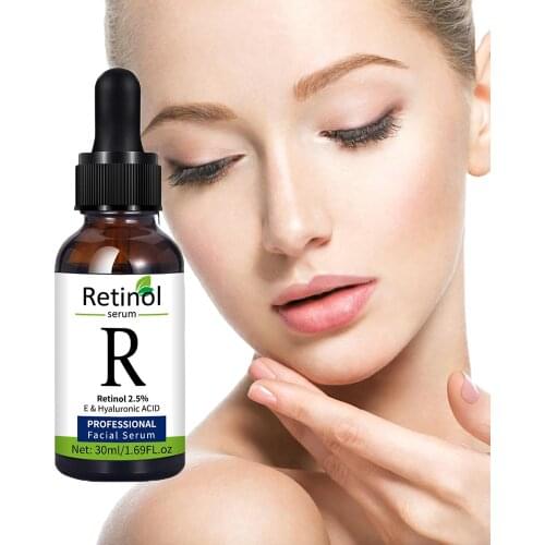 Retinol 2.5% Hyaluronic Acid Facial Anti Wrinkle Serum Remove Dark Spots Collagen Serum Anti Aging Essence Whitening Face Serum
