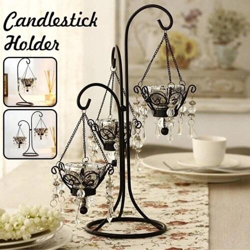 Romantic Creative Crystal Candle Candlestick Holder Candlelight For Wedding Anniversary Celebration Home Table Decoration