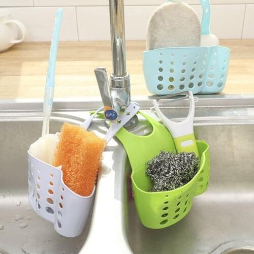 Sponge Towel Draining Rack Cleaning Brush Toothbrush Holder Hanging Strainer Storage Holder Sided Kitchen Sink Bathroom Bag