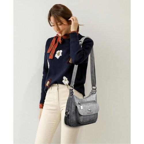 Women Crossbody Messenger Bag Ladies Vintage Shoulder Bag Luxury Handbags Women Bags Designer Soft Leather Bags