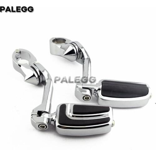 1-1/4" 32mm Highway Engine Crash Bar Guard Frame Clamp Foot pegs Mounts Kit Footrest For Triumph Honda Yamaha Kawasaki Suzuki