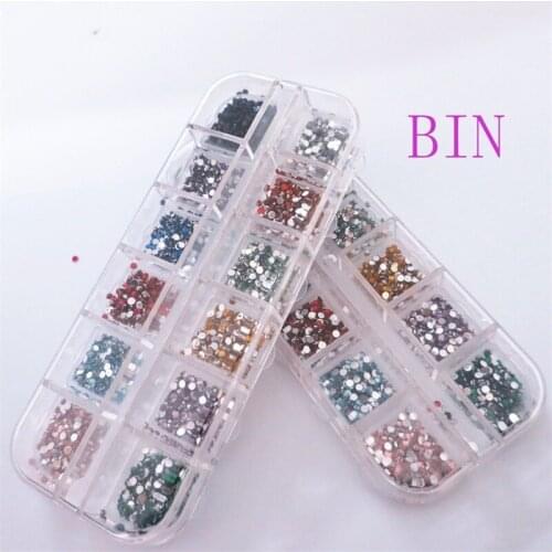 LF 1Boxes Mixed Acrylic Rhinestone For Nail Stickers Needlework FlatBack Scrapbooking Decoration DIY Embellishments Accessories