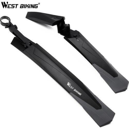 WEST BIKING 1 Pair Mountain Bike Fender Front Rear Mudguard Cycling Wings For Bicycle Extended Quick Install Release Fenders