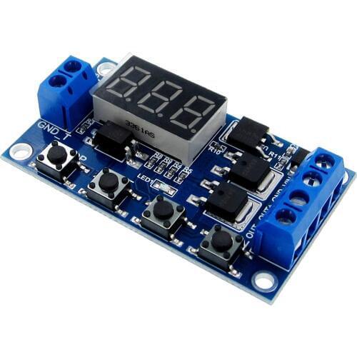 10PCS Trigger Cycle Timer Delay Switch 12 24V Circuit Board Dual MOS Tube Control Module