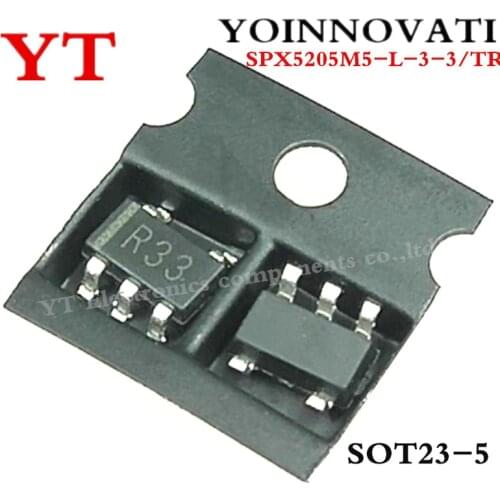 100pcs/lot SPX5205M5-L-3-3/TR SPX5205M5-L SPX5205M5 SPX5205 R33 SOT23-5 IC