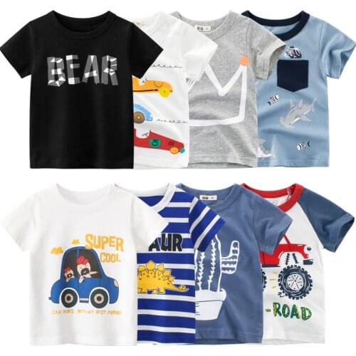 2021 Summer Childrens Clothing Boys Short Sleeve T-shirt Kids Sweatshirt Childs Cotton Clothes Boys T-shirts