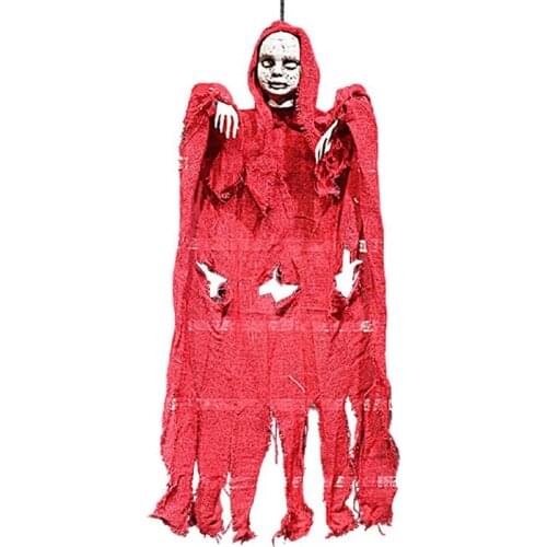 40*60cm Halloween Hanging Skeleton Halloween Decoration Prop Ghost Face Hanging Ghost For Yard Porch Bar Halloween Party Decor