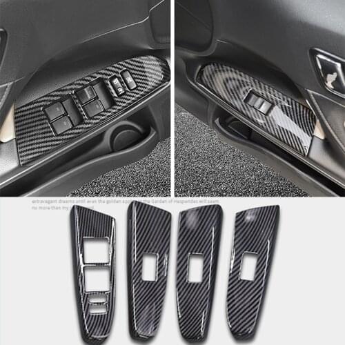 Interior Car Accessories Window Lift Control Panel Cover Trim Sticker For Toyota Mark X Reiz 2010-2018 LHD Car Styling