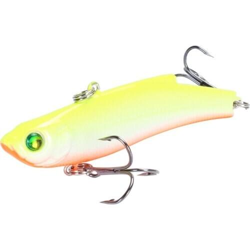 1PCS VIB Fishing Lure Lead Swim Minnow Wobbler Hard Bait70mm18g Artificial Crankbait Winter Sea Fishing Bass Diving Swivel Bait