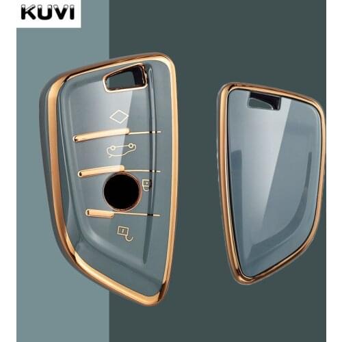 Plating TPU Car Remote Key Case Cover For BMW X1 X3 X5 X6 X7 1/3/5/6/7 Series G30 G20 G32 G11 F20 Z4 F48 F39 G01 G02 F15 F16 G07
