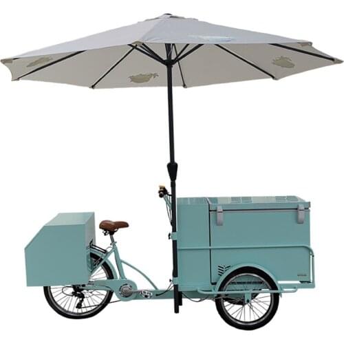 Coffee Ice Cream Truck Food Beverage Bike Street Mobile Dining Vending Cart Electric Pedal Tricycle Bicycle