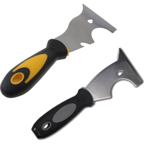 Stainless Steel Paint Putty Scraper 7in1 Tool Spackle Knife Caulk Removal Tool Painters Tool Paint Can Opener Paint Remover for