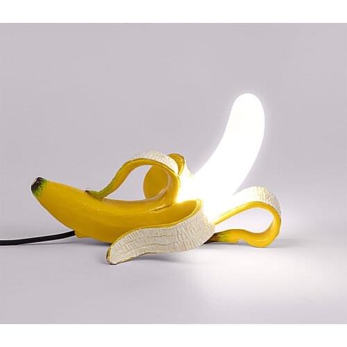 Italy Seletti Banana Night Lights Lamps Modern Living Room Glass Led Table Lamp Bedroom Bedside Desk Light Home Deco Lighting