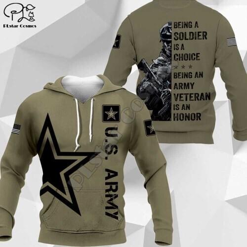 PLstar Cosmos Veteran Military Army Suit Soldier Camo Autumn Pullover NewFashion Tracksuit 3DPrint Men/Women Casual Hoodies A-15