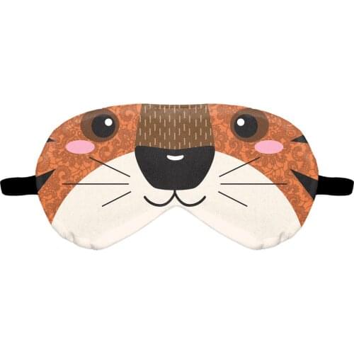 Cat Cartoon Eye Mask 3D Digital Printing Animal Sleeping Mask Eyeshade Breathable Blindfold Headband Eyepatch Night Mask Rest