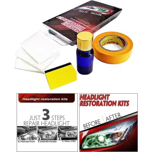Auto Car Headlight Restoration Kit Scratch Remover Protect UV Protection