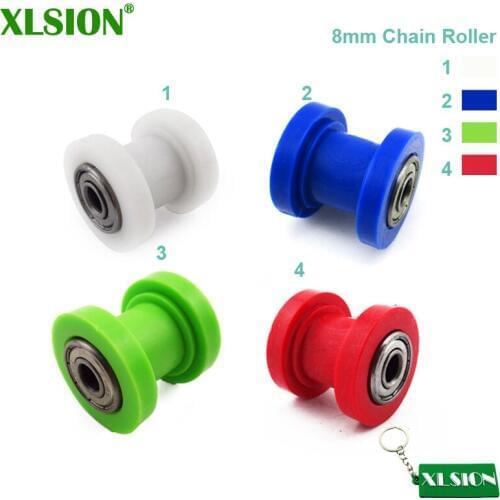 XLSION Pulley Tensioner Chain Roller ID 8mm For Chinese CRF50 KLX110 Pit Dirt Bike ATV Quad Buggy Go Kart Motorcycle Motocross