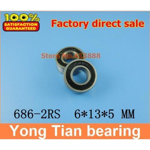 NBZH sale price (1pcs) SUS440Cstainless steel bearings (Rubber seal cover) S686-2RS 6*13*5 mm ABEC-1 Z2