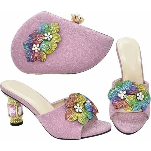 Lastest Arrival Italian Shoes with Matching Bags for Shoe and Purse Italian Design Set Womens Party Pumps Italian High heel