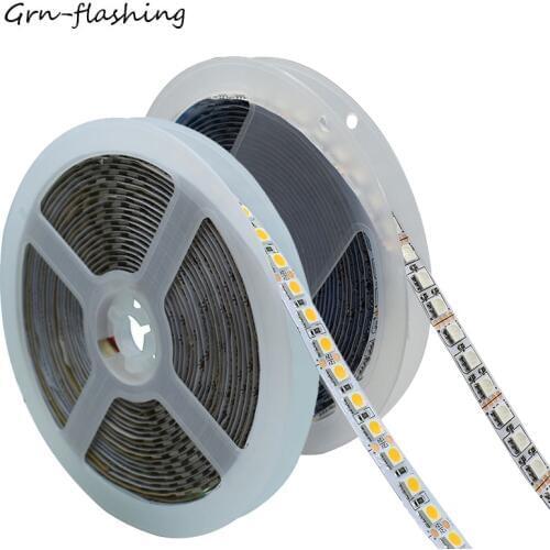 SMD 5050 Single Color/ RGB LED Strip 2M 3M 5M DC 12V Cuttable 120LED/M Light Tape For TV Background Home Car Lighting Decoration