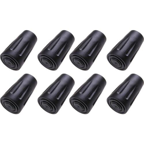 8Pcs Trekking Pole Nordic Walk Stick Cane Climb Replacement Alpenstock Outdoor Camp Hike Protector Cap Tip Rubber