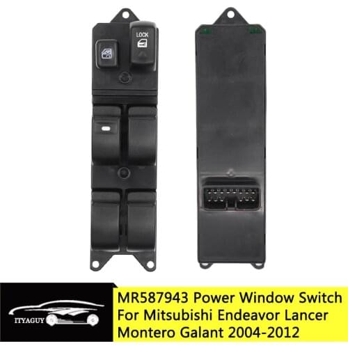 MR587943 WSMT010 Front Left Drive Electric Power Master Window Switch For Mitsubishi Endeavor Lancer Montero Galant 2004-2012