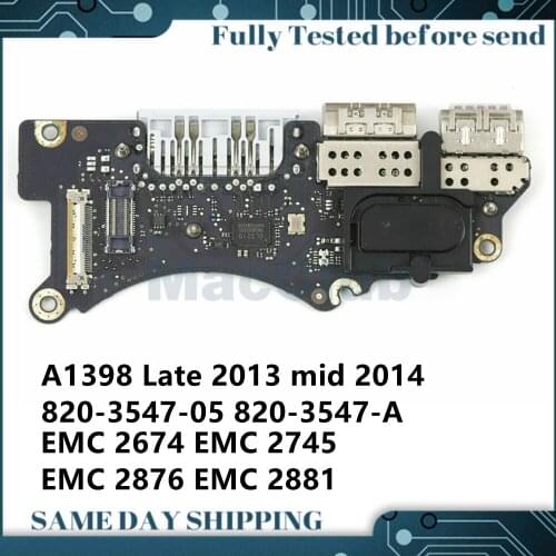 A1398 I/O Board Right (HDMI USB SD) for Apple MacBook Pro 15 inch Retina A1398 (Late 2013 – Mid 2014) 820-3547-05 DC JACK BOARD