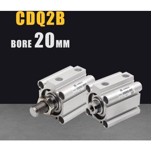 SMC type CDQ2B air pneumatic cylinder Bore 40mm Rod end famale thread CDQ2B20 -20DZ CQ2B20 Stroke 5DZ-100DZ