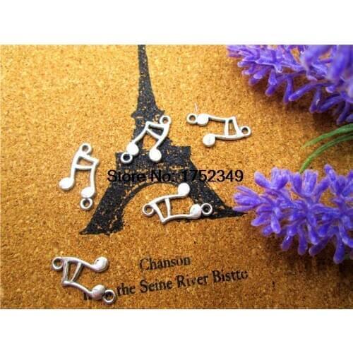 40pcs-- Music note Charms, Antique Tibetan Silver Tone Treble Clef charm pendants, musical charm 21x12mm