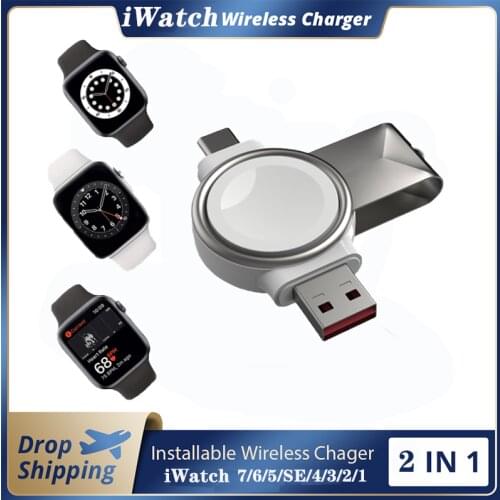 Timess Wireless Charger for IWatch 6 SE 5 4 Charging Dock Station USB Charge Cable for Apple Watch Series 5 4 3 Portabl T304