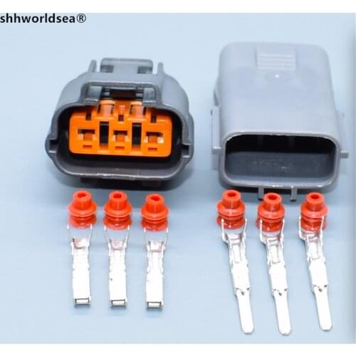 Shhworldsea 3 Pin 2.2mm DL 090 Female Waterproof Cable plug for Nissan Mazda RX8 Ignition Coil connector 6195-0009